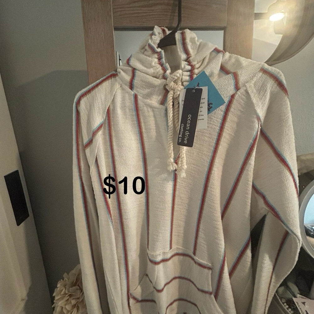 Ocean Drive Multicolor Striped Pullover
